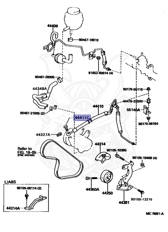 トップス  90401-16008 - Toyota - Bolt, Union (for Pressure Feed Tube No. 2