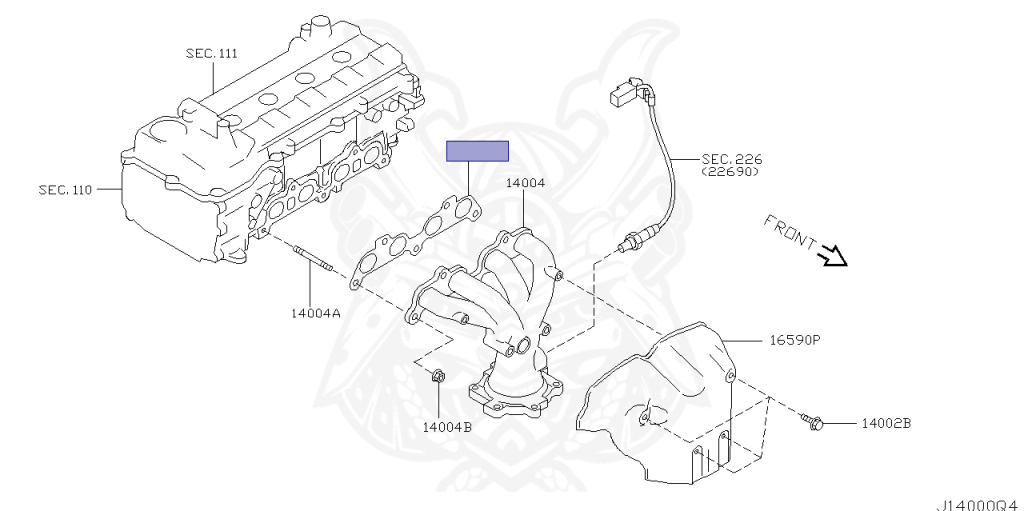 14036-AX000 - Nissan - Gasket, Exhaust Manifold - Nengun Performance