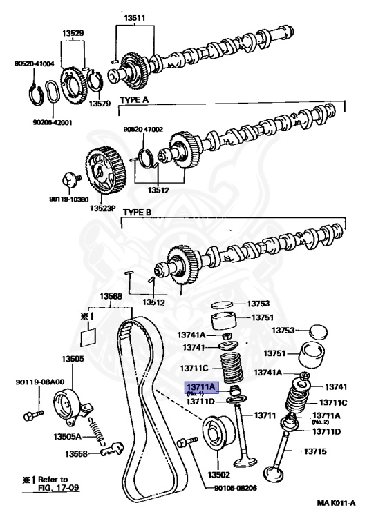 トップス K 90913-02090 - Toyota - SEAL OR RING, O (FOR VALVE STEM OIL