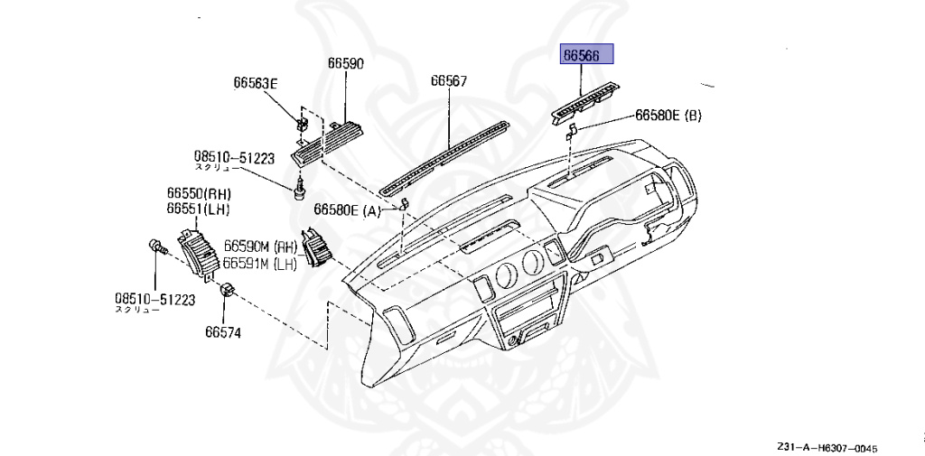 Nissan - Fairlady Z - Z31 - 1988 - ZX - AUTOMATIC TRANSMISSION(AT) - T-bar roof (KZ#) - VG30T