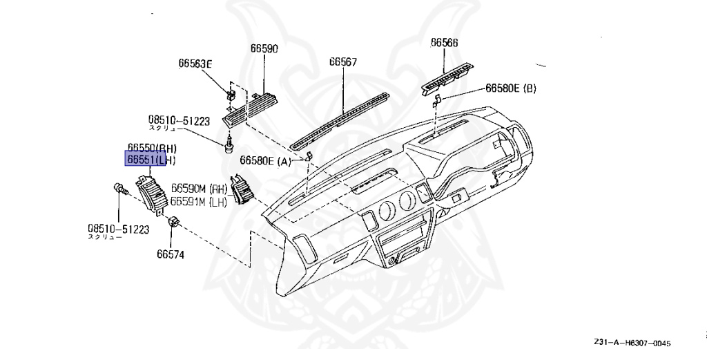 Nissan - Fairlady Z - Z31 - 1988 - ZX - AUTOMATIC TRANSMISSION(AT) - T-bar roof (KZ#) - VG30T