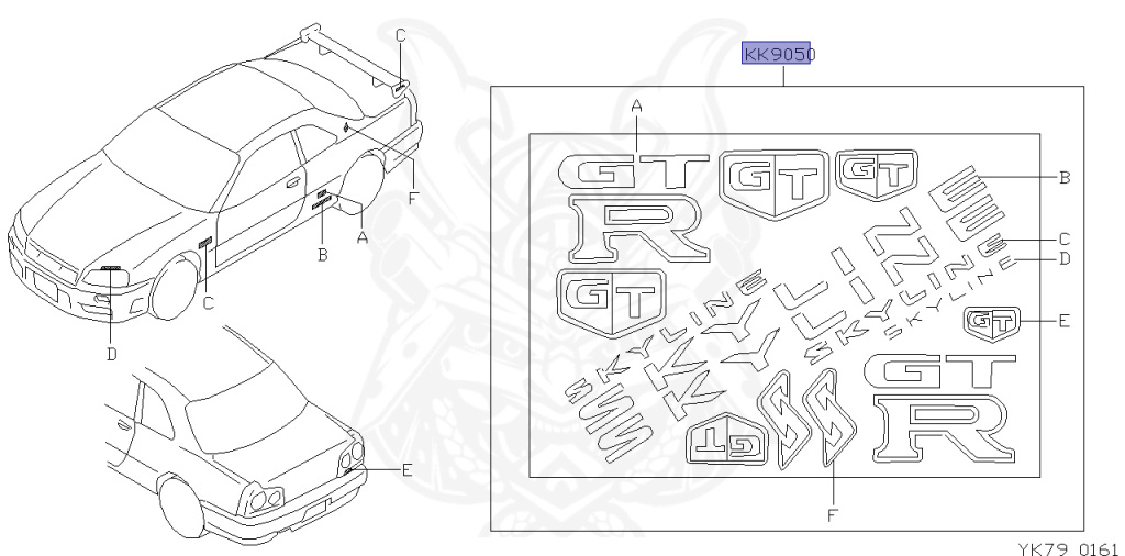 Nissan - Skyline - R34 25GTT - ER34 - 1999 - 25GT TURBO - 4 DOOR SEDAN(4S) - AUTOMATIC-FLOOR SHIFT(AT.F4) - HI-CAS 2-Link Drive (HI.2WD) - RB25DET