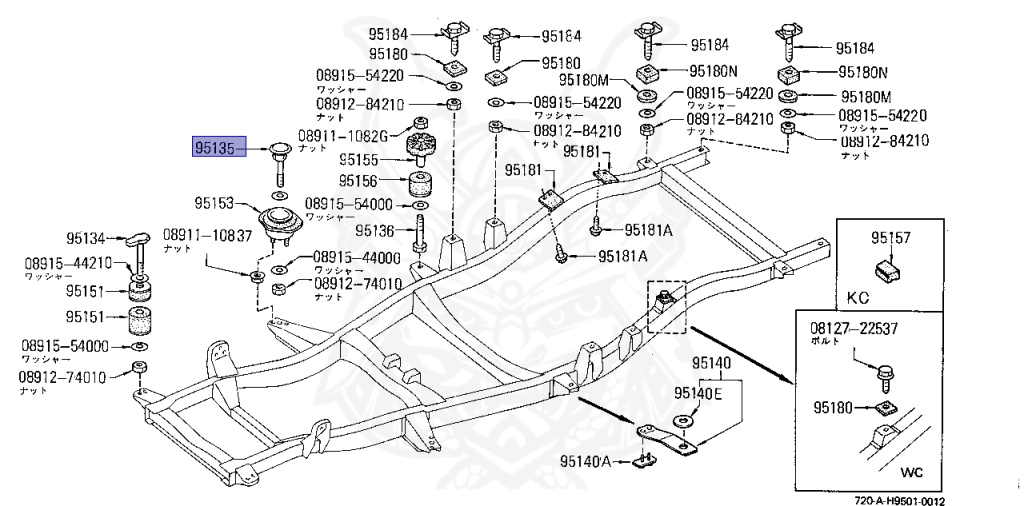 Nissan - Datsun - 720 - 1985 - DELUXE TYPE - DOUBLE CAB(WC) - 2 WHEEL DRIVE(2WD) - Column Manual 5th (R5) - SD23