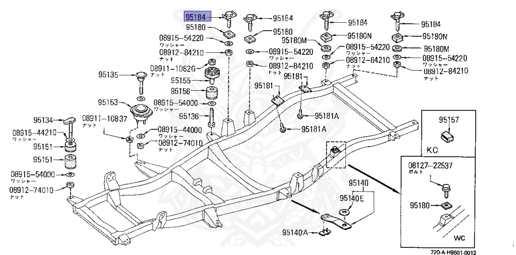 Nissan - Datsun - 720 - 1981 - GL TYPE - KING CAB(KC) - 2 WHEEL DRIVE(2WD) - 4 SPEED T/M COLUMN SHIFT(R4) - L18S