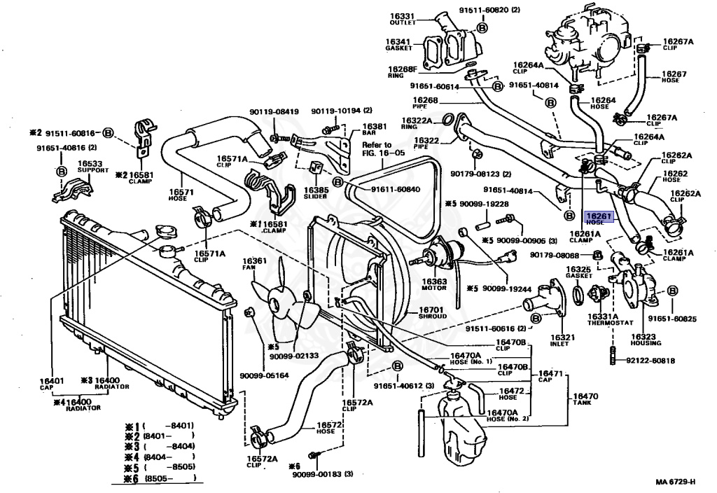 [定休日以外毎日出荷中] Toyota - 16261-15010 - Performance Nengun - By-pass Water Hose, ミリタリー