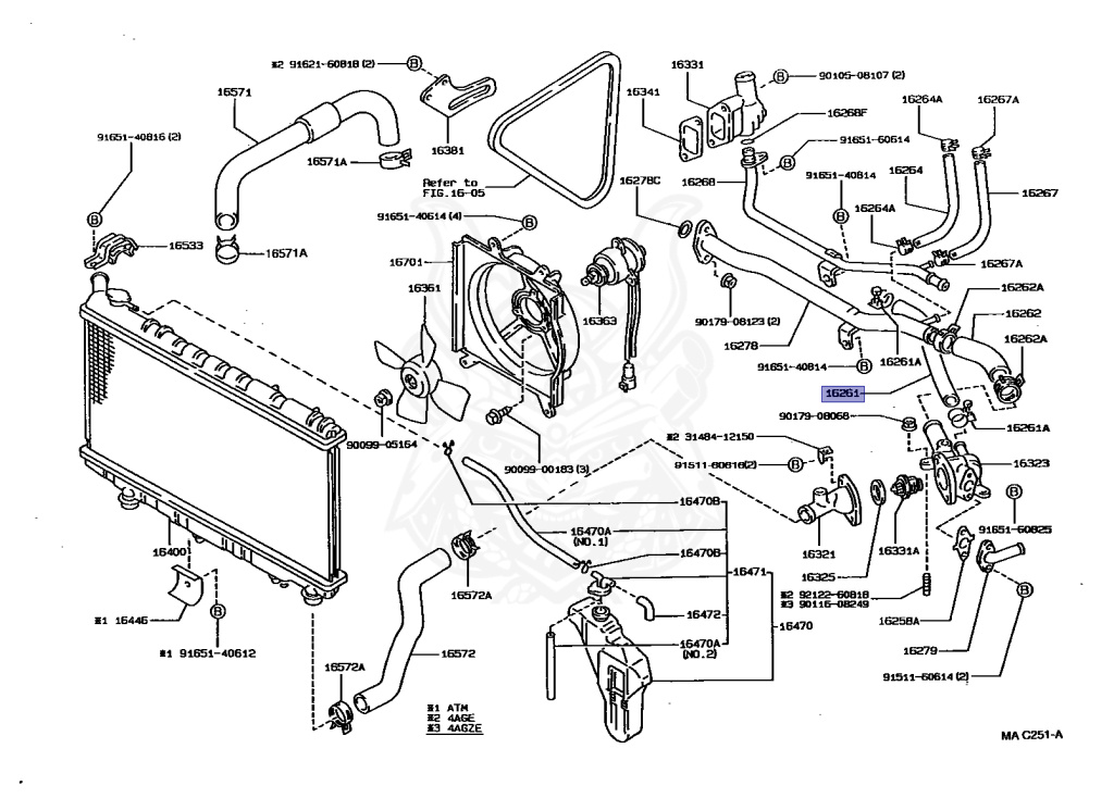 好きに 16261-15010 Performance Nengun - By-pass Water Hose, - Toyota - レッグウェア