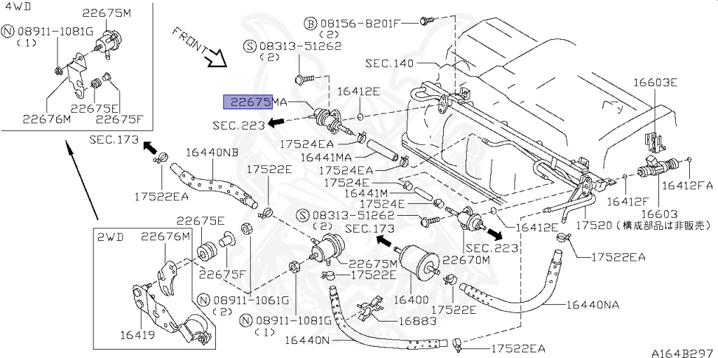 Nissan - Stagea - WC34 - 1997 - 25X - WAGON(W) - 2 WHEEL DRIVE(2WD) - AUTOMATIC TRANSMISSION(AT) - RB25DE