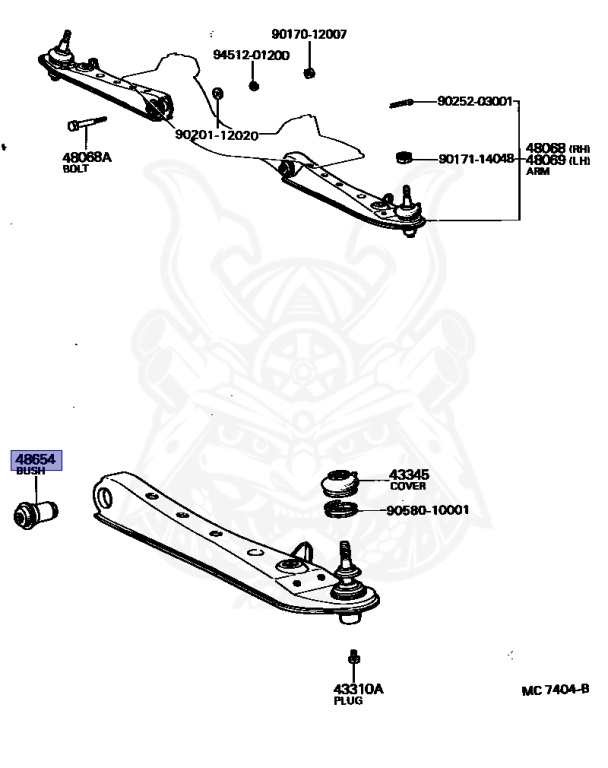 【TOYOTA】織り機部品 48654-12010 - Toyota - Bush, Lower Arm - Nengun Performance