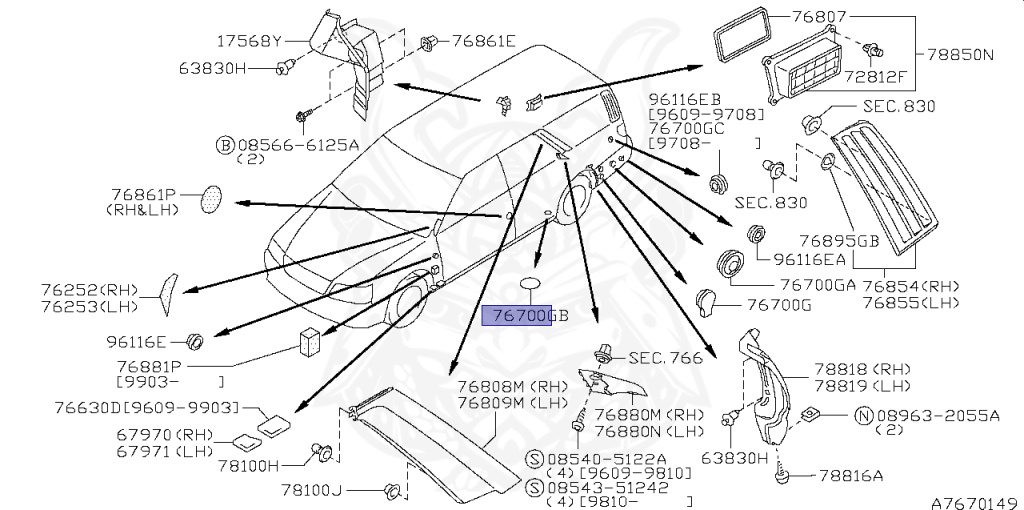 Ｙ 64890-U7400 - Nissan - Drain Hole Cover - Nengun Performance