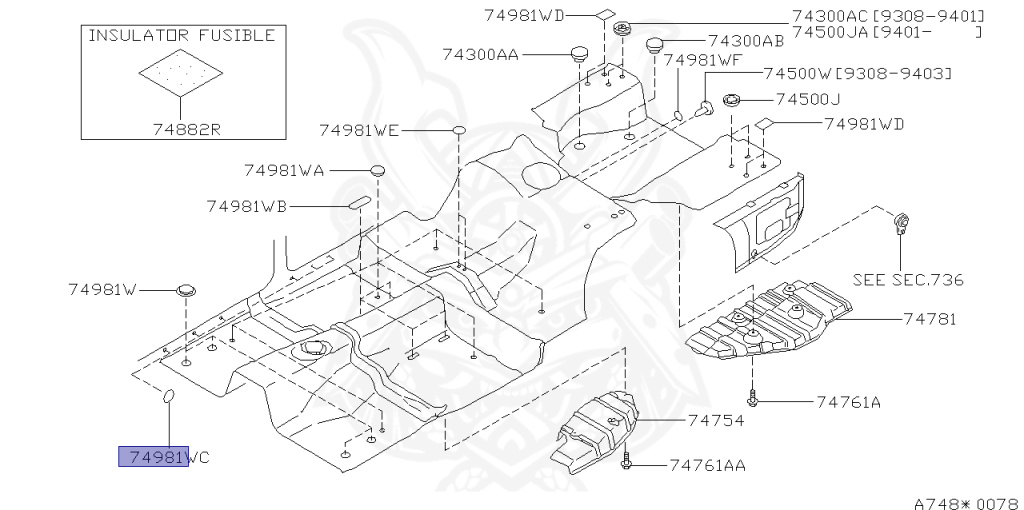 Ｙ 64890-U7400 - Nissan - Drain Hole Cover - Nengun Performance