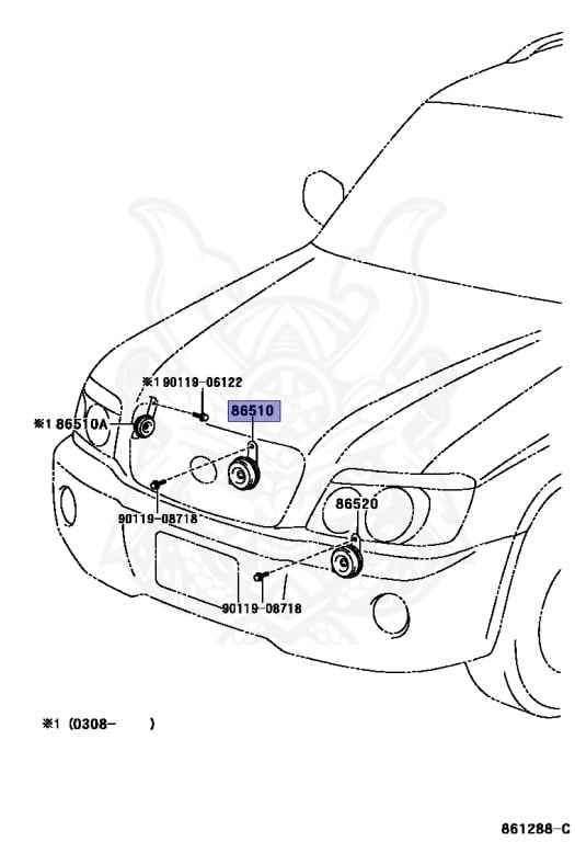 86510-48070 - Toyota - Horn Assy, High Pitched - Nengun Performance