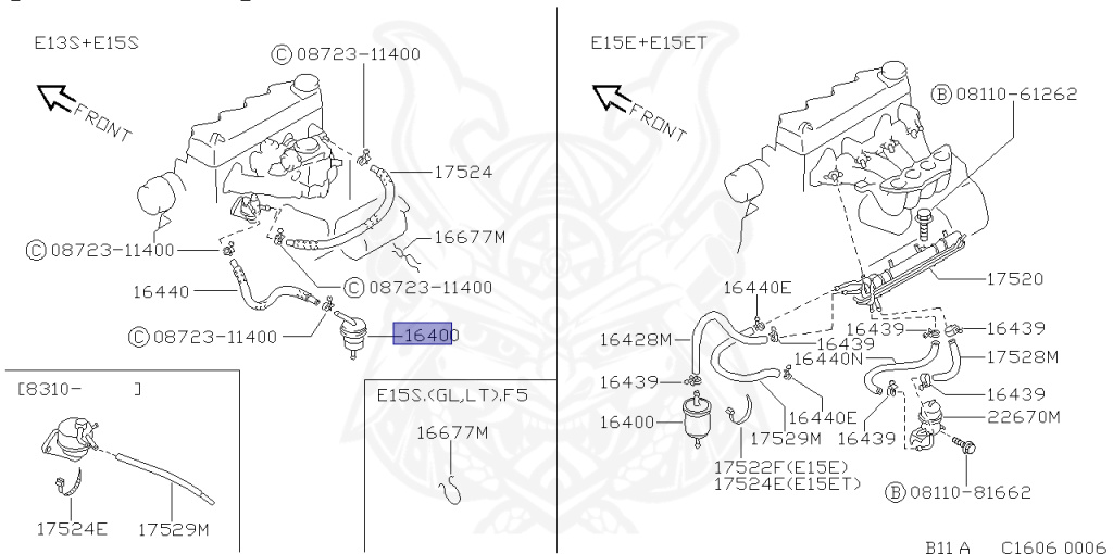 Nissan - Sunny - B11 - 1984 - XJE - SEDAN(S) - AUTOMATIC TRANSMISSION(AT) - E15E
