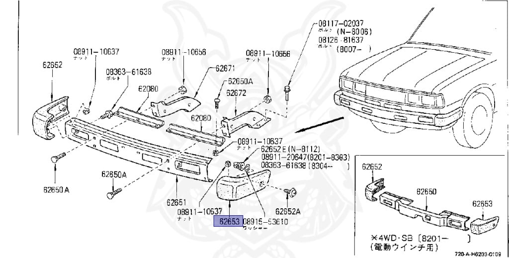 Nissan - Datsun - 720 - 1982 - DELUXE TYPE - Guard Truck (TL) - 2 WHEEL DRIVE(2WD) - 4 SPEED T/M COLUMN SHIFT(R4) - Z16S