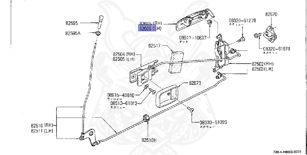 Nissan - Datsun - 720 - 1980 - GL TYPE - KING CAB(KC) - 2 WHEEL DRIVE(2WD) - 4 SPEED T/M COLUMN SHIFT(R4) - L18S