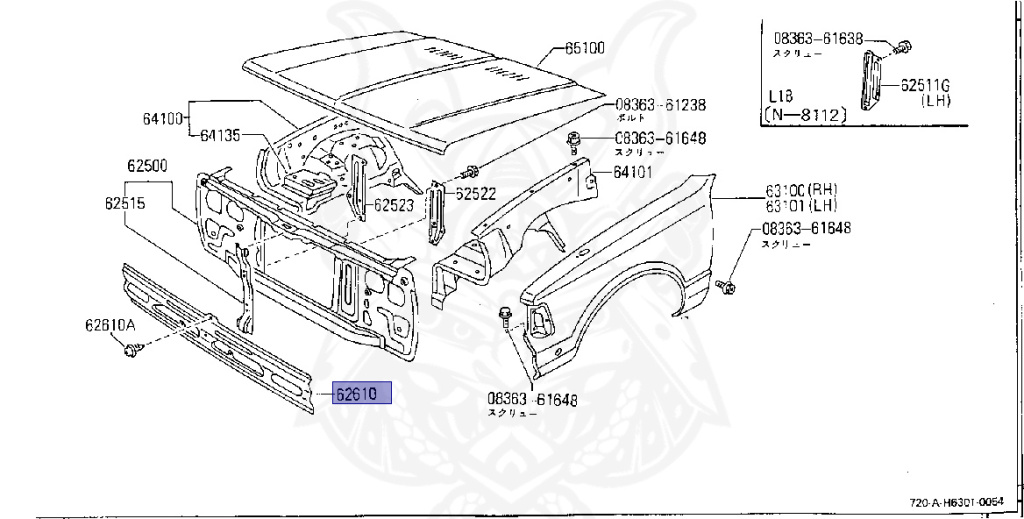 Nissan - Datsun - 720 - 1982 - DELUXE TYPE - CONVERTIBLE(CV) - 2 WHEEL DRIVE(2WD) - 4 SPEED T/M COLUMN SHIFT(R4) - SD22