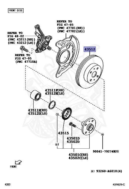 43512-B1021 - Toyota - Disc, Front - Nengun Performance