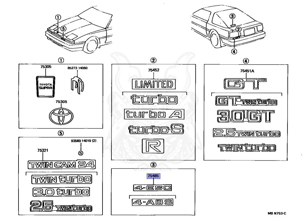 Toyota - Supra A70 MKIII - MA70 - 1989 - GT TURBO TYPE - LIFTBACK (AERO TOP) - Manual - 7MGTEU