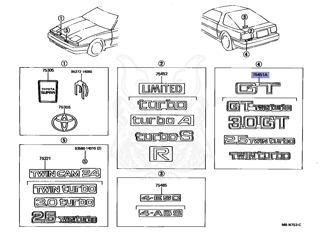 Toyota - Supra A70 MKIII - MA70 - 1989 - GT TURBO TYPE - LIFTBACK (AERO TOP) - Manual - 7MGTEU