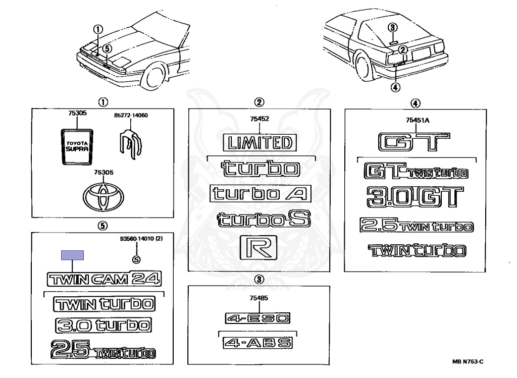 Toyota - Supra A70 MKIII - MA70 - 1989 - GT TURBO TYPE - LIFTBACK (AERO TOP) - Manual - 7MGTEU