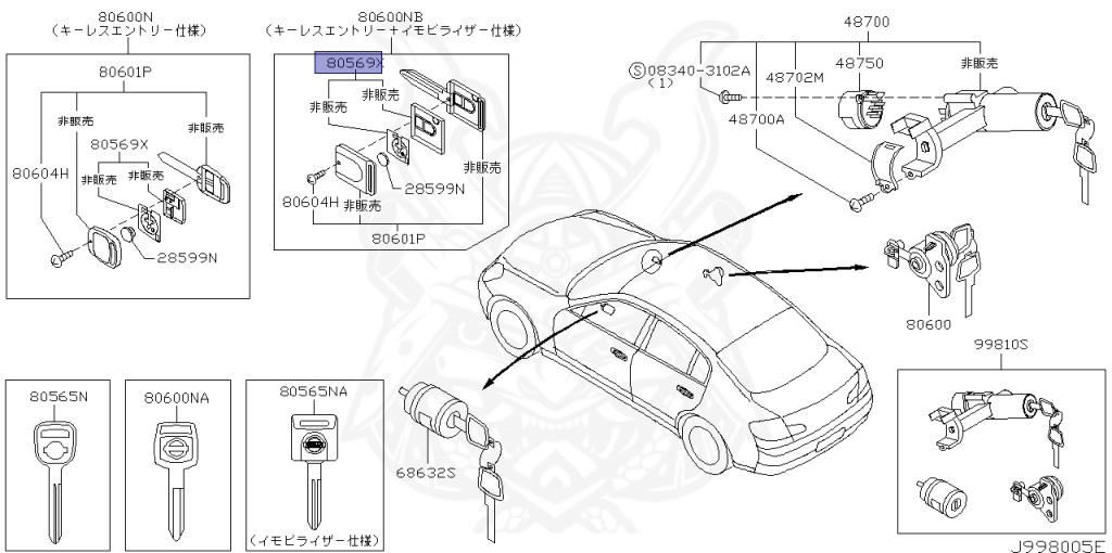 Nissan - Skyline - V35 - 2002 - 250GT - SEDAN(S) - 2 WHEEL DRIVE(2WD) - AUTOMATIC-FLOOR SHIFT(AT.F4) - VQ25DD