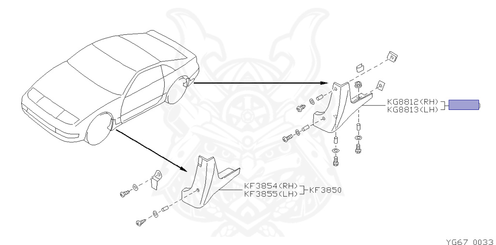 G8880-40P00 - Nissan - Mud Guard Rear Set - Nengun Performance
