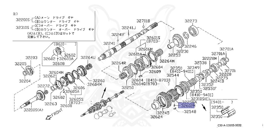 Nissan - Laurel - C32 - 1990 - Grand Extra - HARDTOP(K) - 5 SPEED MANUAL TRANS(F5) - RD28
