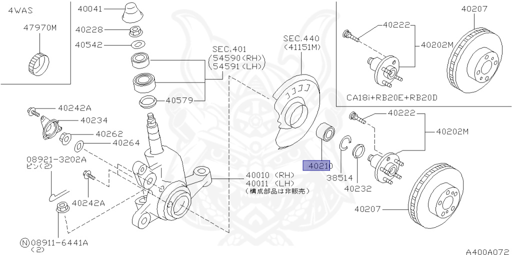 Nissan - Skyline - R32 GTS - R32 - 1990 - GTS - 2-door sports coupe (2K) - 2 WHEEL DRIVE(2WD) - AUTOMATIC TRANSMISSION(AT) - RB20D