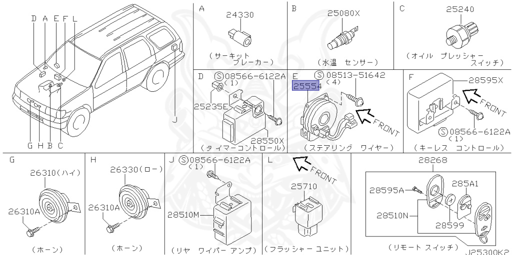 Nissan - Pathfinder - R50 - 2002 - XE TYPE - WAGON(W) - 4 WHEEL DRIVE(4WD) - AUTOMATIC TRANSMISSION(AT) - ZD30DDTI