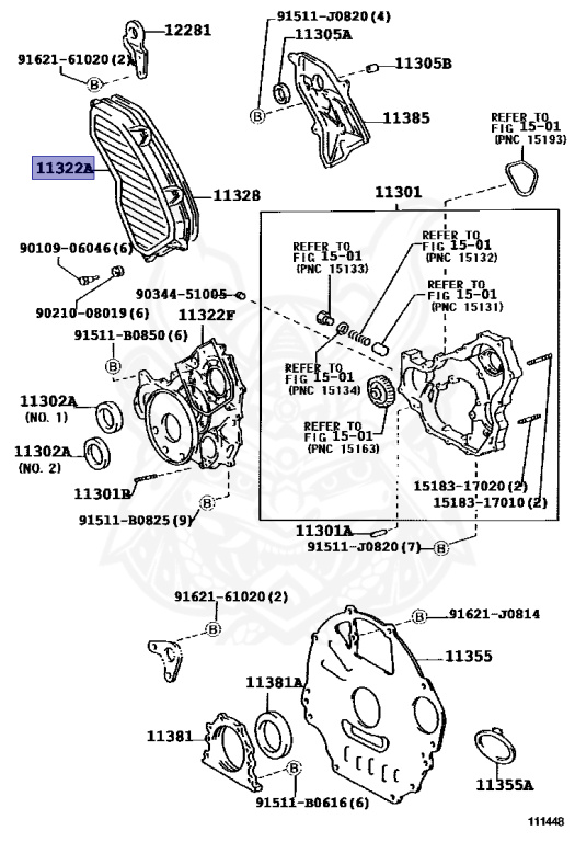 11321-17040 - Toyota - Cover, Timing Belt, No.1 - Nengun Performance