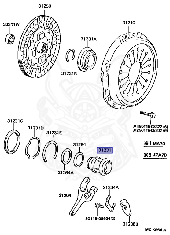 31231-14040 - Toyota - Hub, Clutch Release Bearing - Nengun