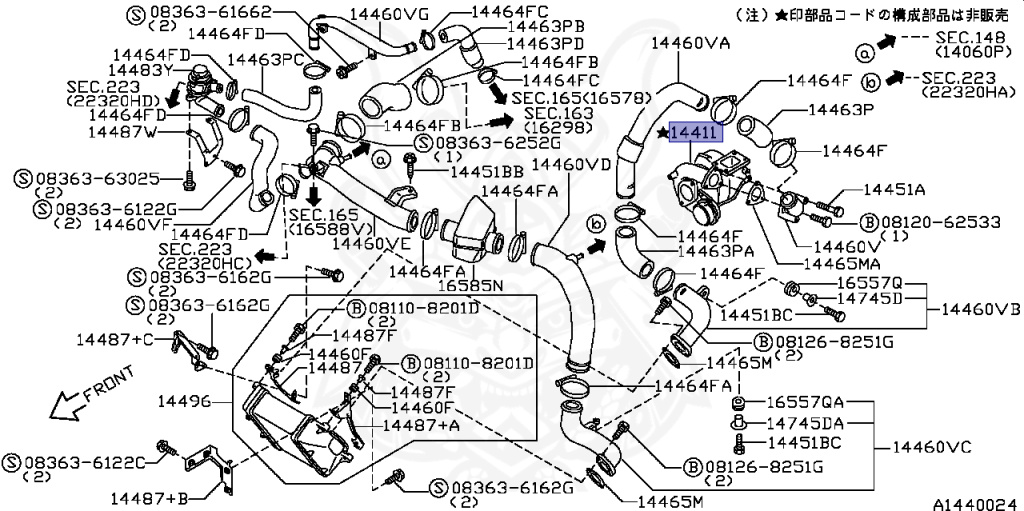 Nissan - Silvia - S14 - 1995 - KS - HARDTOP(K) - AUTOMATIC TRANSMISSION(AT) - TWO WHEELS STEERING(2WS) - SR20DET