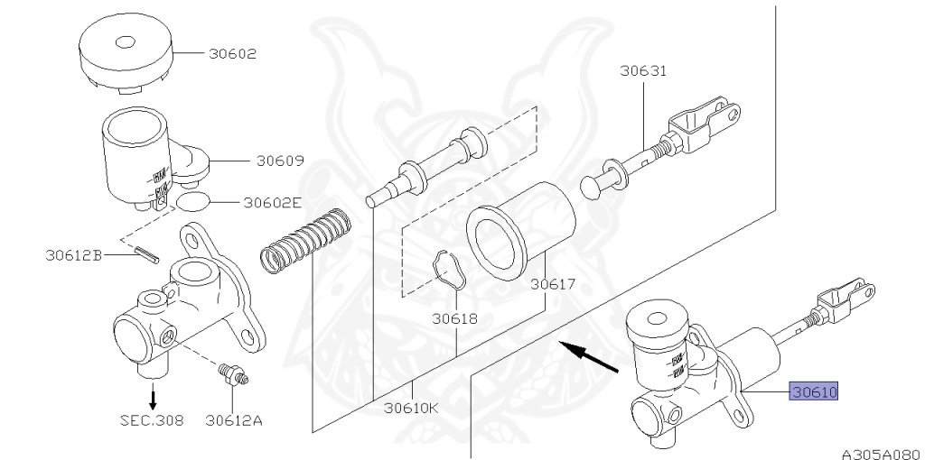 30610-21U00 - Nissan - Clutch Master Cylinder Assembly - Nengun