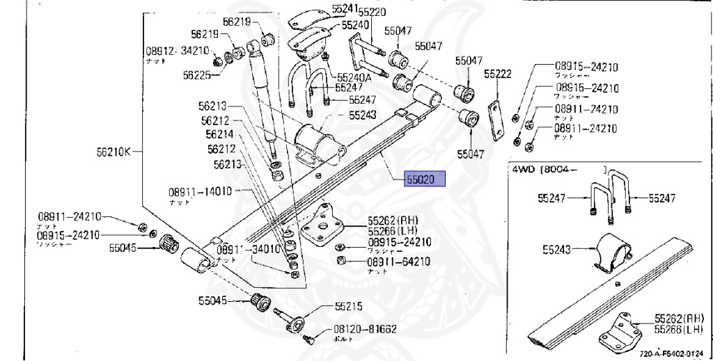 Nissan - Datsun - 720 - 1983 - GL TYPE - Guard Truck (TL) - 2 WHEEL DRIVE(2WD) - 4 SPEED T/M COLUMN SHIFT(R4) - Z16S