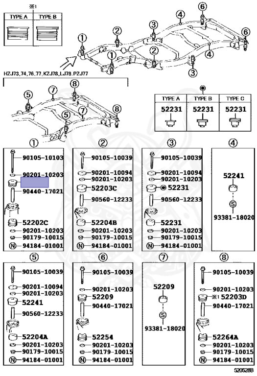 Toyota - Land Cruiser - LJ78W - 1991 - PRADO EX WIDE TYPE - WAGON - Manual - 2LTE