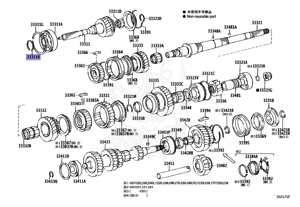 その他 OS 90520-38009 - Toyota - Ring, Shaft Snap (for Front Bearing