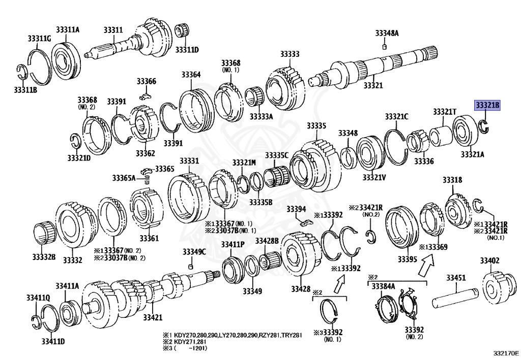 90520-28032 - Toyota - Ring, Shaft Snap (for Output Shaft Bearing