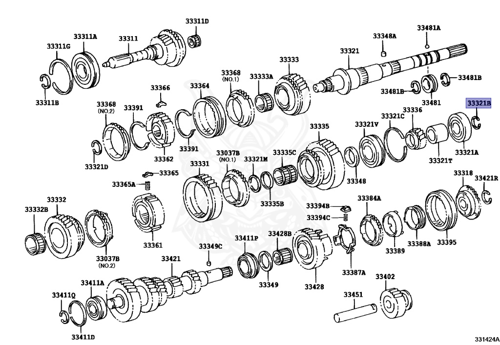 90520-28037 - Toyota - Ring, Shaft Snap (for Output Shaft Bearing