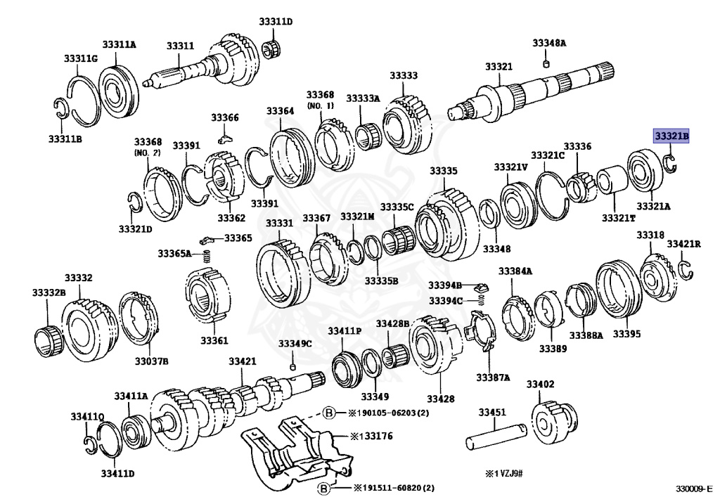 90520-28045 - Toyota - Ring, Shaft Snap (for Output Shaft Bearing
