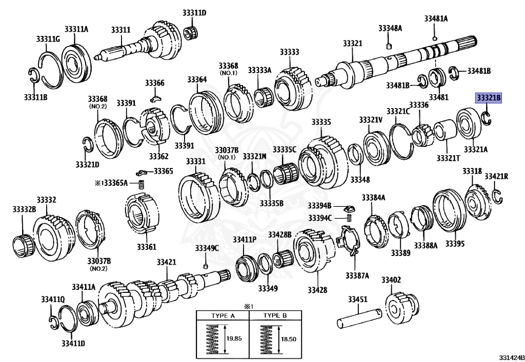 なっつ 90520-28048 - Toyota - Ring, Shaft Snap (for Output Shaft Bearing
