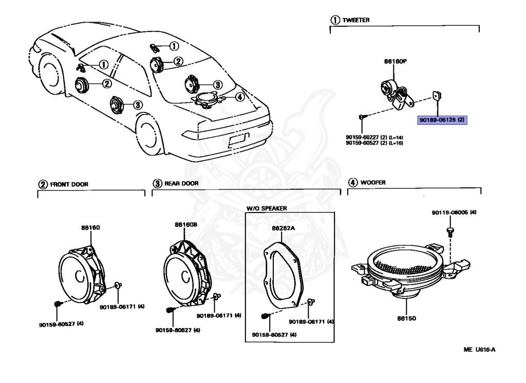 ターボー 90189-06125 - Toyota - Clip - Nengun Performance