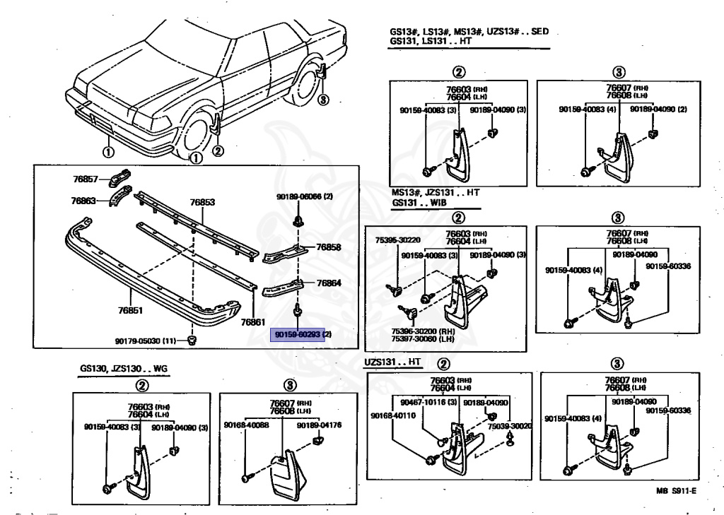 Toyota - Crown - UZS131 - 1990 - ROYAL SALOON G TYPE - HARDTOP - Automatic - 1UZFE