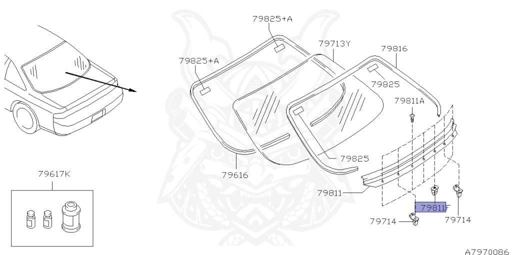 76881-0P000 - Nissan - Grommet, Screw - Nengun Performance