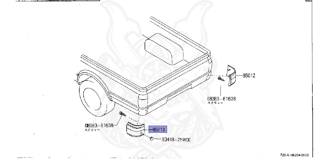 Nissan - Datsun - 720 - 1985 - DELUXE TYPE - Heisho Truck (TH) - 2 WHEEL DRIVE(2WD) - 4 SPEED T/M COLUMN SHIFT(R4) - Z16S