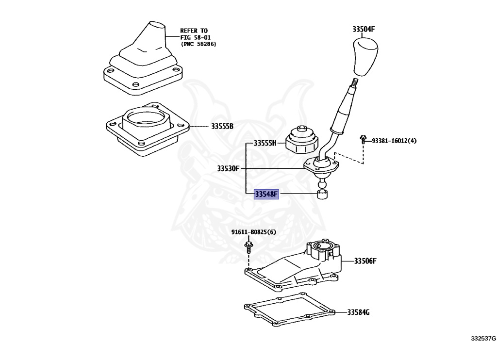 33548-22020 - Toyota - Bush, No.1, Shift Lever (for Floor Shift