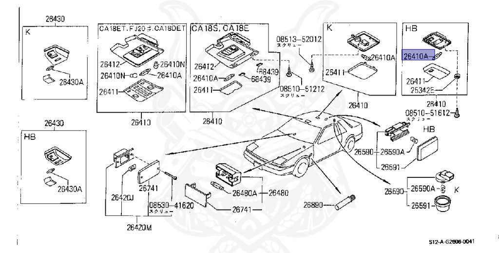 Nissan - Silvia - S12 - 1988 - RX - HATCH BACK(HB) - 5 SPEED MANUAL TRANS(F5) - CA18T
