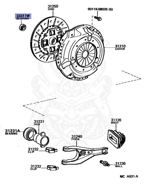 90363-12003 - Toyota - Bearing (for Input Shaft) - Nengun Performance