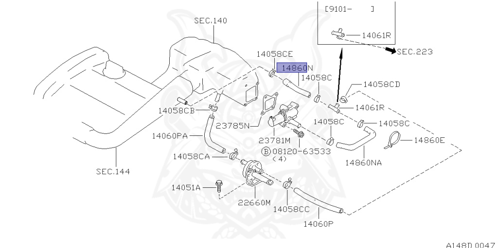 14099-73L10 - Nissan - Hose, Vacuum Control B - Nengun Performance