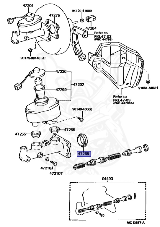 47265-20050 - Toyota - Boot, Master Cylinder - Nengun