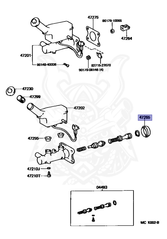 玄関先迄納品 Boot, - Toyota - 47265-20050 Master Nengun - Cylinder リール