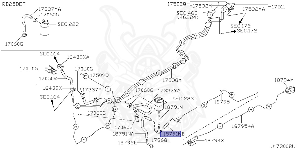 Nissan - Skyline - R34 GT - HR34 - 2000 - 20GT - 4 DOOR SEDAN(4S) - AUTOMATIC-FLOOR SHIFT(AT.F4) - High cast, 2-link (IRS.2WD) - RB20DE